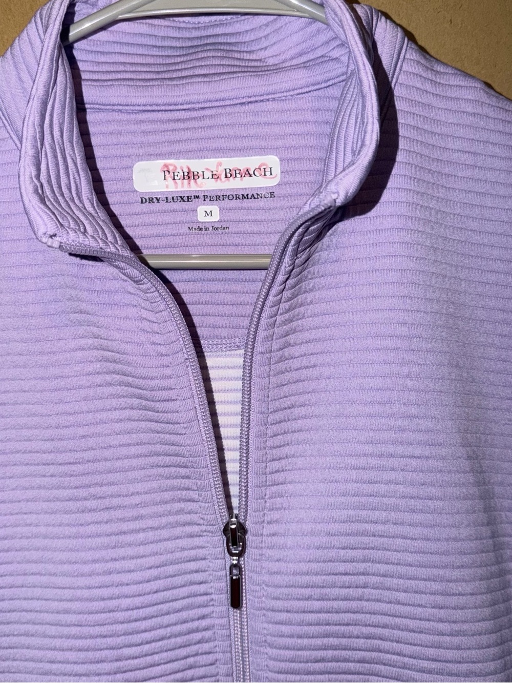 Pebble Beach Lavender Ribbed Zip-Front Jacket - Picture 4 of 5